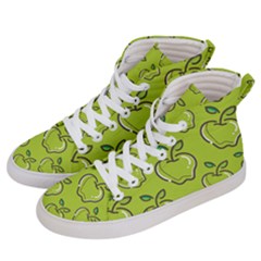 Fruit Apple Green Men s Hi-top Skate Sneakers by HermanTelo