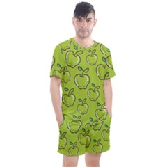 Fruit Apple Green Men s Mesh Tee And Shorts Set