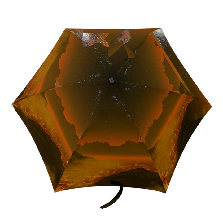 Galaxy Galaxies Bump Together Lava Mini Folding Umbrellas