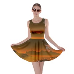 Galaxy Galaxies Bump Together Lava Skater Dress by Simbadda