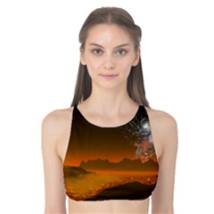 Galaxy Galaxies Bump Together Lava Tank Bikini Top by Simbadda