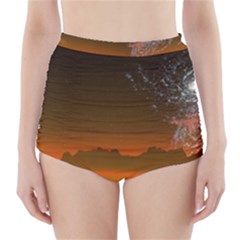 Galaxy Galaxies Bump Together Lava High-waisted Bikini Bottoms by Simbadda