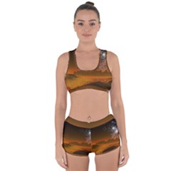 Galaxy Galaxies Bump Together Lava Racerback Boyleg Bikini Set by Simbadda