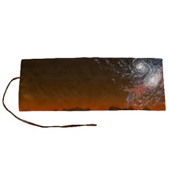 Galaxy Galaxies Bump Together Lava Roll Up Canvas Pencil Holder (s) by Simbadda