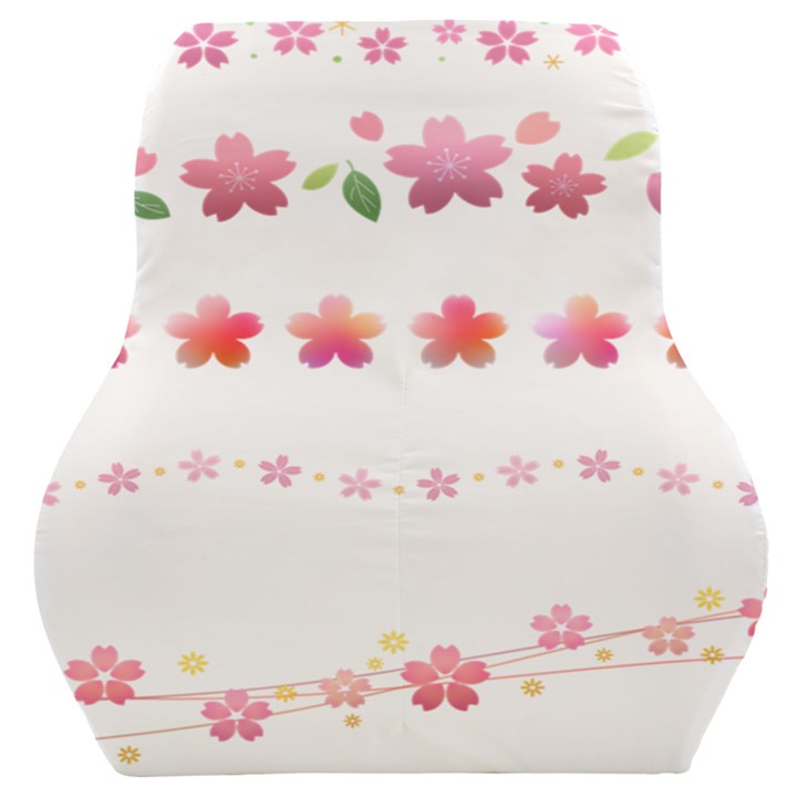 Sakura Border Cherry Blossom Car Seat Back Cushion 