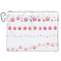 Sakura Border Cherry Blossom Canvas Cosmetic Bag (xxl) by Simbadda