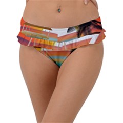 Sunset Beach Beach Palm Ocean Frill Bikini Bottom by Simbadda