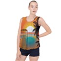 Sunset Beach Beach Palm Ocean Bubble Hem Chiffon Tank Top View1