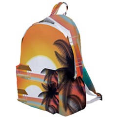 Sunset Beach Beach Palm Ocean The Plain Backpack by Simbadda