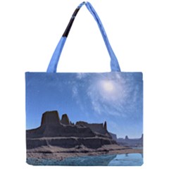 Mountains Galaxy Lake Landscape Mini Tote Bag by Simbadda