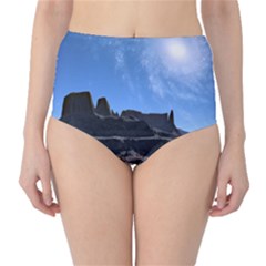 Mountains Galaxy Lake Landscape Classic High-waist Bikini Bottoms by Simbadda