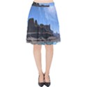 Mountains Galaxy Lake Landscape Velvet High Waist Skirt View1