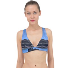 Mountains Galaxy Lake Landscape Classic Banded Bikini Top