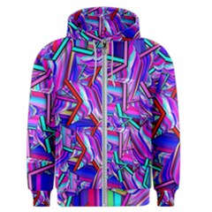 Stars Beveled 3d Abstract Men s Zipper Hoodie