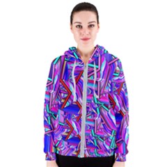 Stars Beveled 3d Abstract Women s Zipper Hoodie