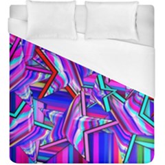 Stars Beveled 3d Abstract Duvet Cover (king Size)