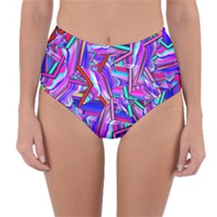 Stars Beveled 3d Abstract Reversible High-waist Bikini Bottoms by Mariart