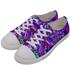 Stars Beveled 3d Abstract Women s Low Top Canvas Sneakers