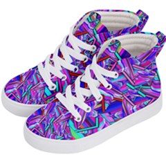 Stars Beveled 3d Abstract Kids  Hi-top Skate Sneakers