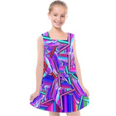 Stars Beveled 3d Abstract Kids  Cross Back Dress by Mariart