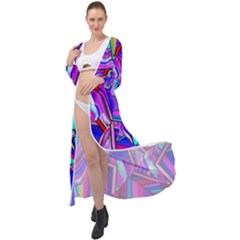 Stars Beveled 3d Abstract Maxi Chiffon Beach Wrap