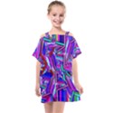 Stars Beveled 3d Abstract Kids  One Piece Chiffon Dress View1