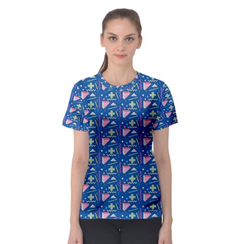 Memphis Pattern Women s Sport Mesh Tee by Simbadda