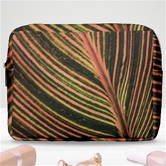 Leaf Patten Lines Colorful Plant Make Up Pouch (large) by Simbadda