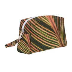 Leaf Patten Lines Colorful Plant Wristlet Pouch Bag (medium) by Simbadda