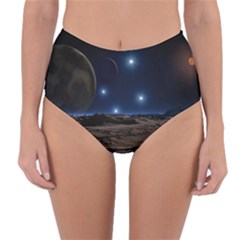 Lunar Landscape Star Brown Dwarf Reversible High-waist Bikini Bottoms by Simbadda