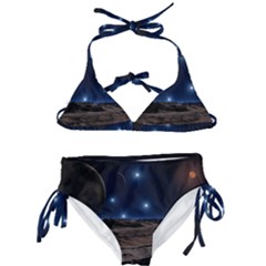 Lunar Landscape Star Brown Dwarf Kids  Classic Bikini Set by Simbadda