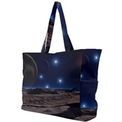 Lunar Landscape Star Brown Dwarf Simple Shoulder Bag by Simbadda