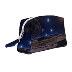 Lunar Landscape Star Brown Dwarf Wristlet Pouch Bag (medium) by Simbadda