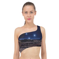 Lunar Landscape Star Brown Dwarf Spliced Up Bikini Top  by Simbadda