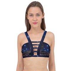 Lunar Landscape Star Brown Dwarf Cage Up Bikini Top by Simbadda