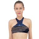 Lunar Landscape Star Brown Dwarf High Neck Bikini Top View1