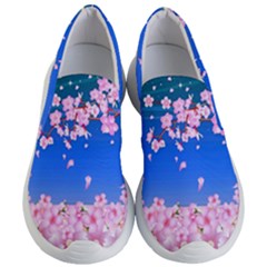 Sakura Cherry Blossom Night Moon Women s Lightweight Slip Ons by Simbadda