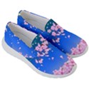 Sakura Cherry Blossom Night Moon Women s Lightweight Slip Ons View3