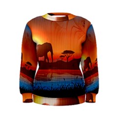 African Background Women s Sweatshirt by Simbadda