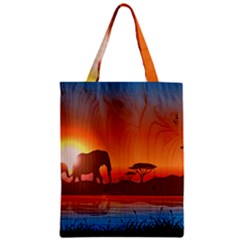 African Background Zipper Classic Tote Bag by Simbadda