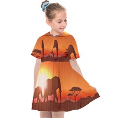 African Background Kids  Sailor Dress by Simbadda