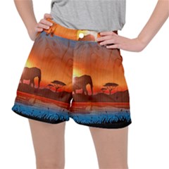 African Background Ripstop Shorts by Simbadda