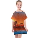 African Background Kids  One Piece Chiffon Dress View1