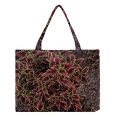 Plant Colorful Red Garden Leaves Medium Tote Bag by Simbadda