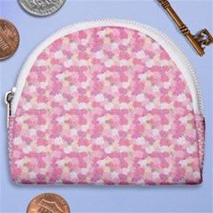 Peony Pattern Pink Scrapbookin Horseshoe Style Canvas Pouch by Simbadda