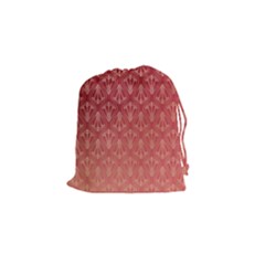 Red Gold Art Deco Art Deco Background Drawstring Pouch (small) by Simbadda