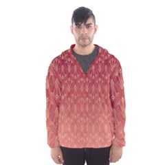 Red Gold Art Deco Art Deco Background Men s Hooded Windbreaker by Simbadda