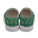 Green Abstract Geometry Pattern Women s Canvas Slip Ons View4