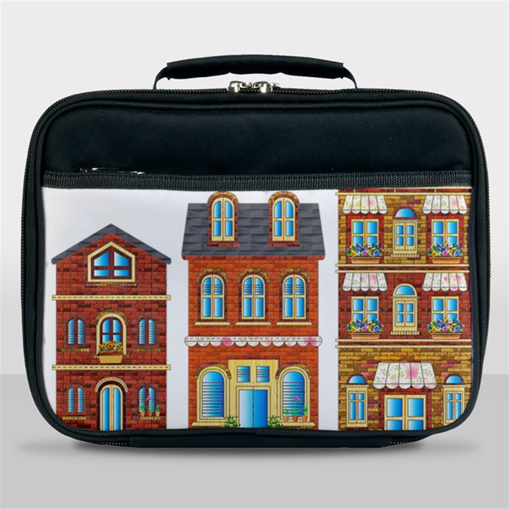 City Buildings Brick Architecture Lunch Bag