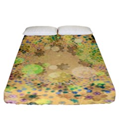 Flowers Color Colorful Watercolour Fitted Sheet (king Size) by Simbadda